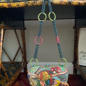 Mary Frances By the Sea Fish  Seahorse Beaded Shoulder handbag